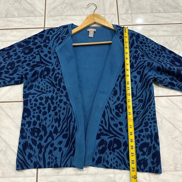 Chico’s Womens Size 3 or XLarge Cheetah Print Open Cardigan Office Brunch Soft - Picture 7 of 11